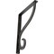 Ekena Millwork Ashford Single, Wrought Iron Bracket, (Single center brace), Antiqued Pewter 1 1/2"W  x 10"D x 12"H BKTM01X10X12SASAPW - alternate 1